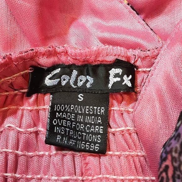 FX Empire Waist Maxi Dress Small Tie Shoulder Straps Boho Multicolor Print - Picture 5 of 5